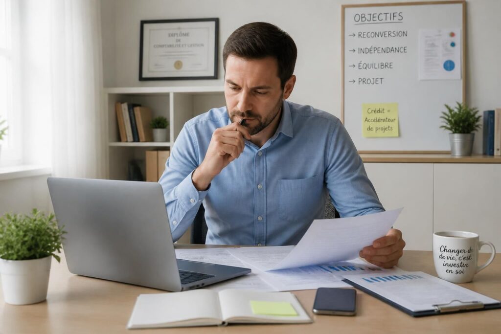 Crédit et reconversion : emprunter pendant une transition pro