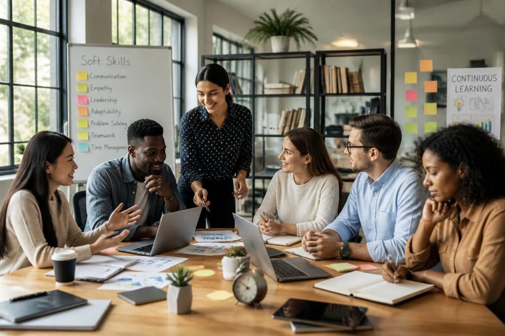 découvrez les soft skills les plus recherchées par les employeurs et apprenez des méthodes efficaces pour les développer et booster votre carrière.
