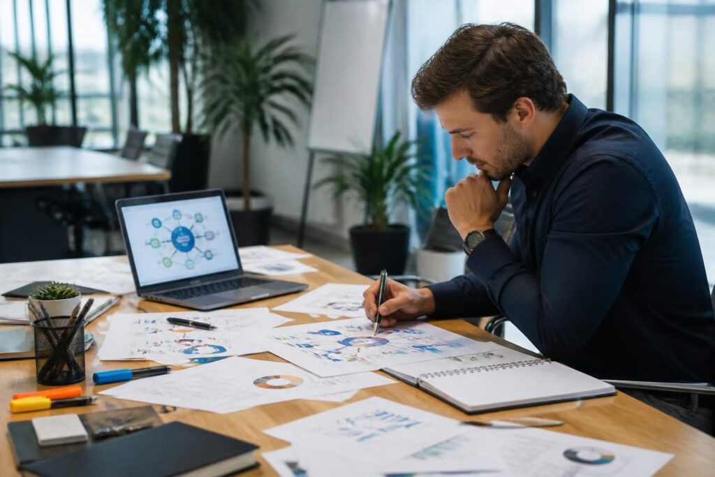 Exemples et explications du diagramme de Porter pour analyser la concurrence