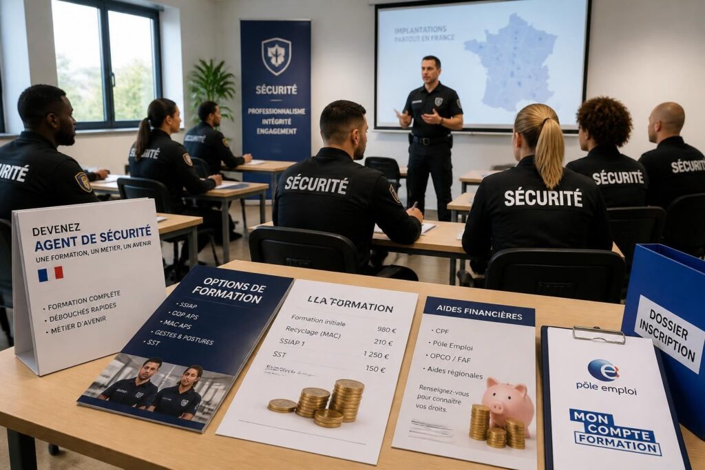 Formation agent de sécurité : options, coûts et aides disponibles en France