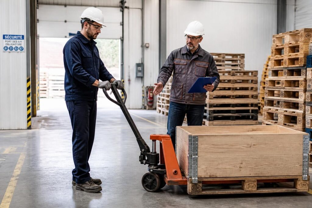 Formation transpalette manuel obligatoire selon l’INRS et bonnes pratiques